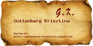 Guttenberg Krisztina névjegykártya