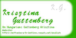krisztina guttenberg business card